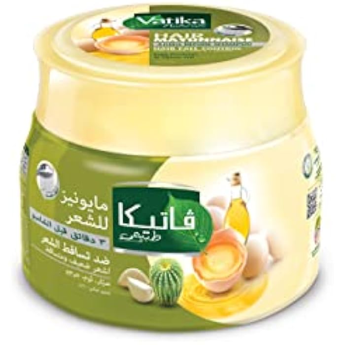 Vatika Hair Fall Control Hair Mayonnaise (500mL) | Natural Extracts of Cactus, Garlic and Ghergir | Helps Weak and Falling Hair | Promotes Healthy Hair - Image 1